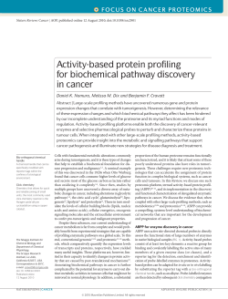 Activity-based protein profiling for biochemical pathway discovery in