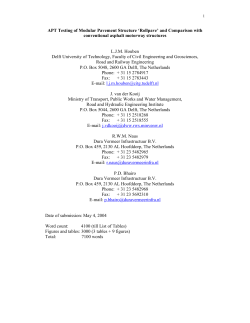 APT Testing of Modular Pavement Structure `Rollpave` and