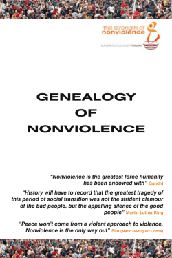 Genealogy of Nonviolence - World March for peace and nonviolence