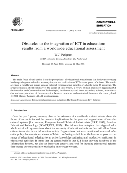 Obstacles to the integration of ICT in education: results from a