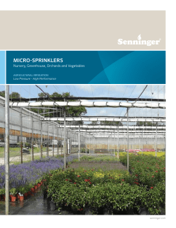 micro-sprinklers - Senninger Irrigation