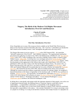 Niagara, The Birth of the Modern Civil Rights