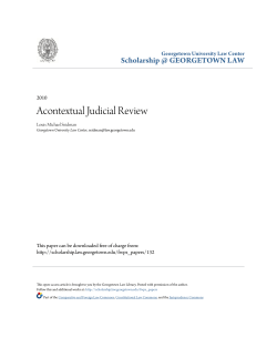 Acontextual Judicial Review - Scholarship @ GEORGETOWN LAW