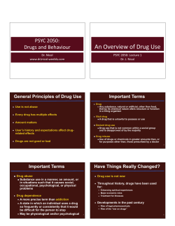 An Overview of Drug Use