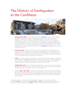 The History of Earthquakes in the Caribbean