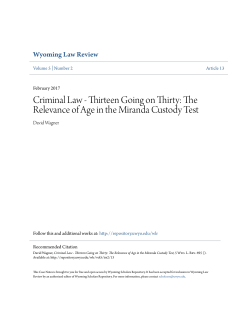 Criminal Law - Thirteen Going on Thirty