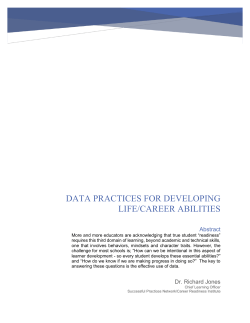 Data Practices for Developing Life Career Abilities