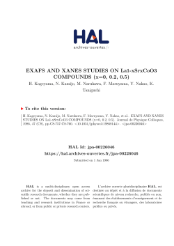 EXAFS AND XANES STUDIES ON La1-xSrxCoO3