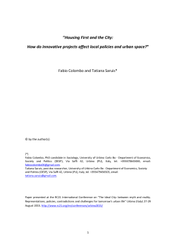 Housing First and the City: How do innovative projects affect