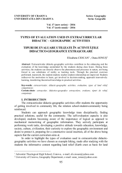 100 de ani de la apariţia - Annals of the University of Craiova