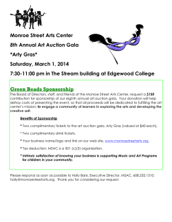 Green Beads Donor - Monroe Street Arts Center