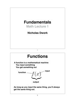 Math Lecture 1
