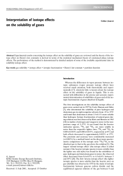 Interpretation of isotope effects on the solubility of gases