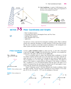 SECTION 7-5 Polar Coordinates and Graphs