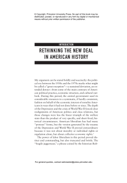 The Great Exception: The New Deal and the Limits of American
