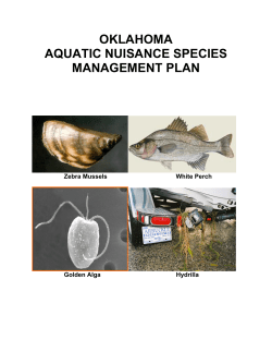 OKLAHOMA AQUATIC NUISANCE SPECIES MANAGEMENT PLAN