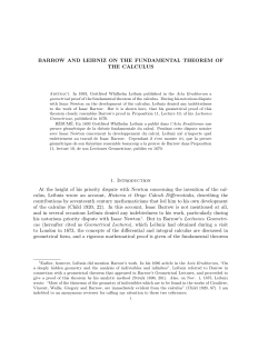 BARROW AND LEIBNIZ ON THE FUNDAMENTAL