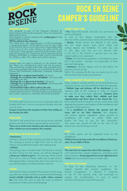 ROCk en seine camper`s guideline