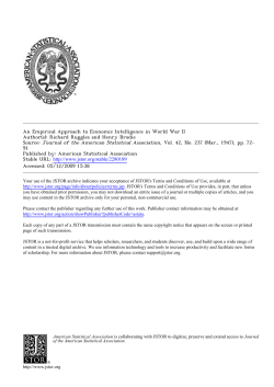 An Empirical Approach to Economic Intelligence in World War II