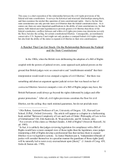 A Ratchet That Can Get Stuck - University of Oregon School of Law