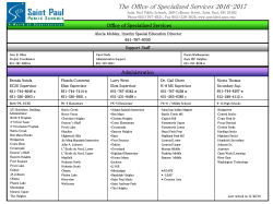 Special Education Department 2011