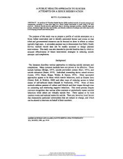 CiteSeerX &mdash; A PUBLIC HEALTH APPROACH TO SUICIDE A