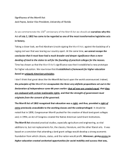 Significance of the Morrill Act - Fora