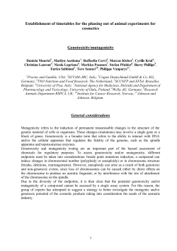 Genotoxicity / mutagenicity