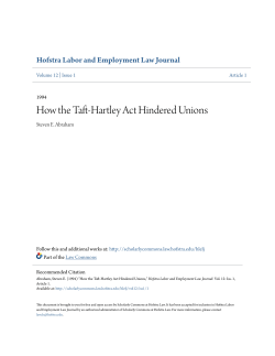 How the Taft-Hartley Act Hindered Unions