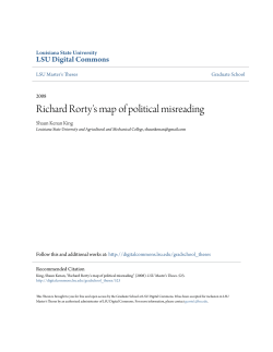 Richard Rorty`s map of political misreading