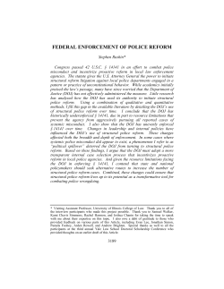 federal enforcement of police reform