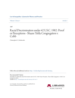 Racial Discrimination under 42 U.S.C. 1982: Proof or Perceptions