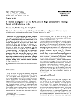 Common allergens of atopic dermatitis in dogs: comparative findings