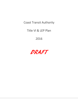 to view – Title VI Plan - Coast Transit Authority