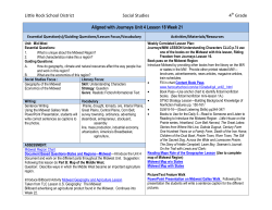 Little Rock School District Social Studies 4th Grade