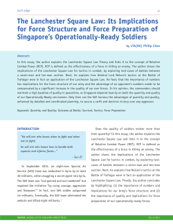 The Lanchester Square Law: Its Implications for Force Structure and