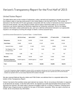 the 2015 (1st Half) Transparency Report PDF