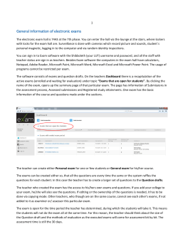 General information of electronic exams