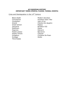 Important Terms by Chapter