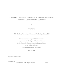 a symbol layout classification for mathematical formula