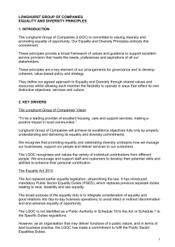 equality and diversity policy