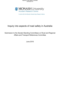 Inquiry into aspects of road safety in Australia