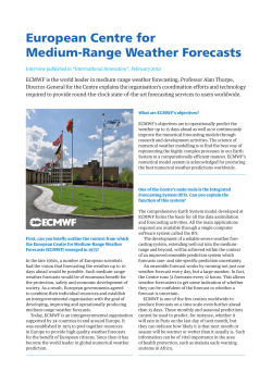 European Centre for Medium-Range Weather Forecasts