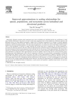 Improved approximations to scaling relationships for species