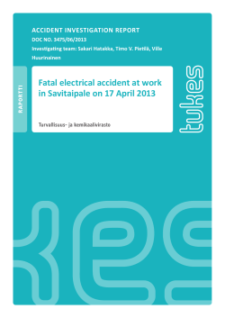 Fatal electrical accident in Savitaipale