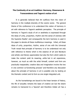 The Continuity of an art tradition: Harmony, Dissonance
