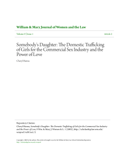 The Domestic Trafficking of Girls for the Commercial Sex Industry