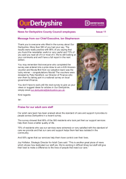 News for Derbyshire County Council employees Issue 11 Message