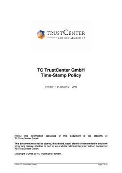 TC TrustCenter GmbH Time