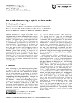 Data assimilation using a hybrid ice flow model